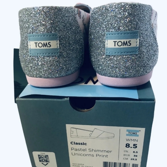 Toms Classic Pastel Shimmer Unicorn Print - Picture 4 of 7